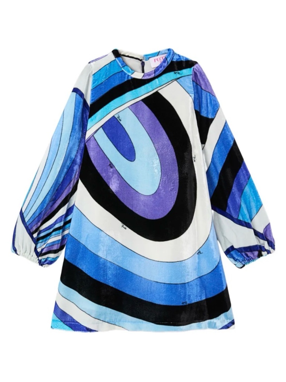 Emilio Pucci Junior iride-print velvet dress. Size 4
